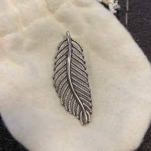 Authentic Pandora Light as a Feather Necklace Pendant